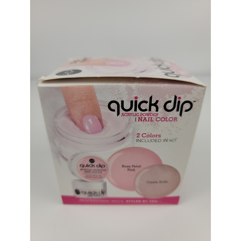 ASP Quick Dip Acrylic Powder Nail Color Starter Kit Rose Petal Pink Cream Soda - Picture 5 of 8